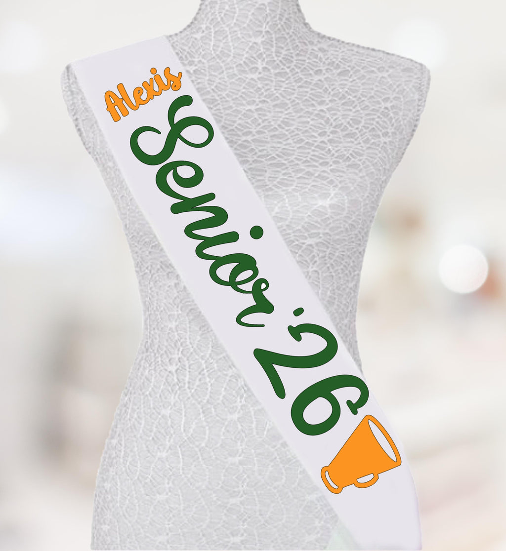 Senior Sashes for any sport or occasion. Glitter sashes