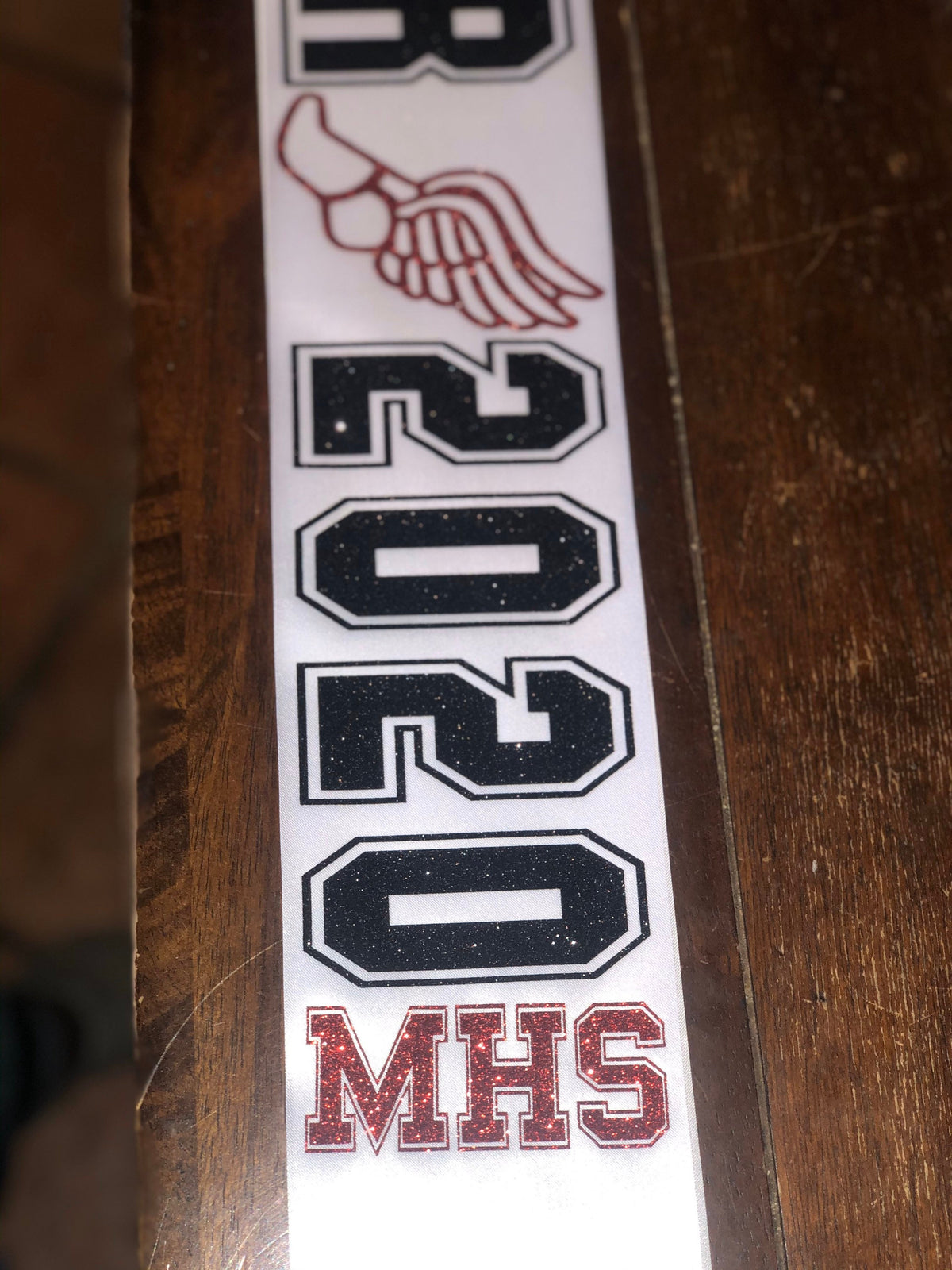 Custom Glitter Senior Sash – Track & Field, Graduation Sash