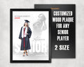 Custom Senior Player Wood Plaque, Personalized Graduation Gift