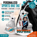 Personalized Megaphone Sports Bag Tag, Custom Cheer Bag Tag, Cheerleader Name Tag, Sports Team Gift, Backpack Tag, Gym Bag Tag