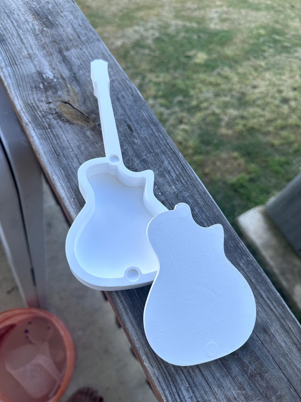 Paint Your Own Guitar Jewelry Box Kit, DIY Ceramic Craft for Kids