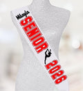 Senior Sashes - Dance sashes. Leaping Dancer. Customized sash for any occasion. Glitter sashes