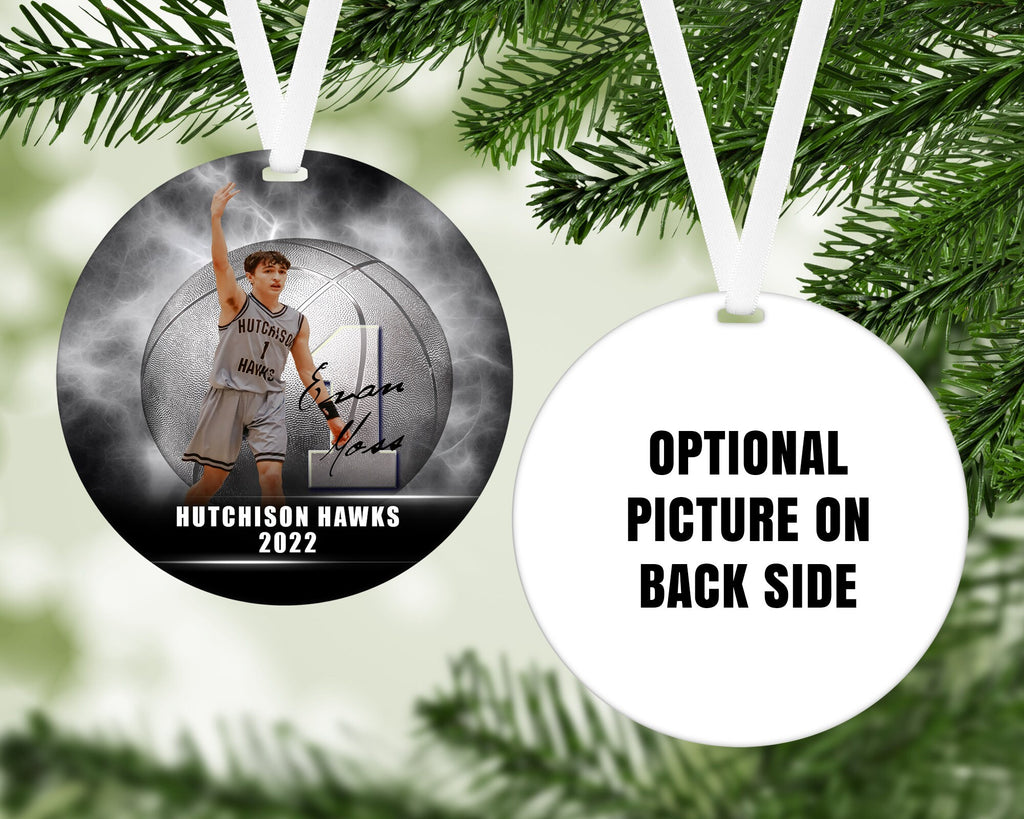 Personalized Basketball Ornament, Senior Team Gift, Photo Keepsake