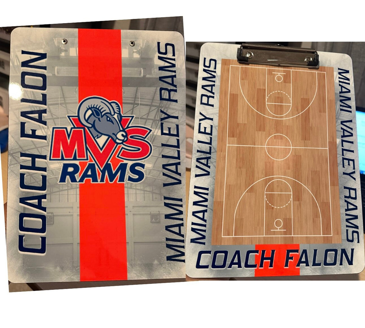 Custom Double Sided Sports Metal Clipboard | Personalized Coach Clipboard | Team Gift