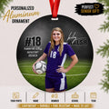 Personalized Soccer Ornament: Senior Player Photo Gift, Team End of Season