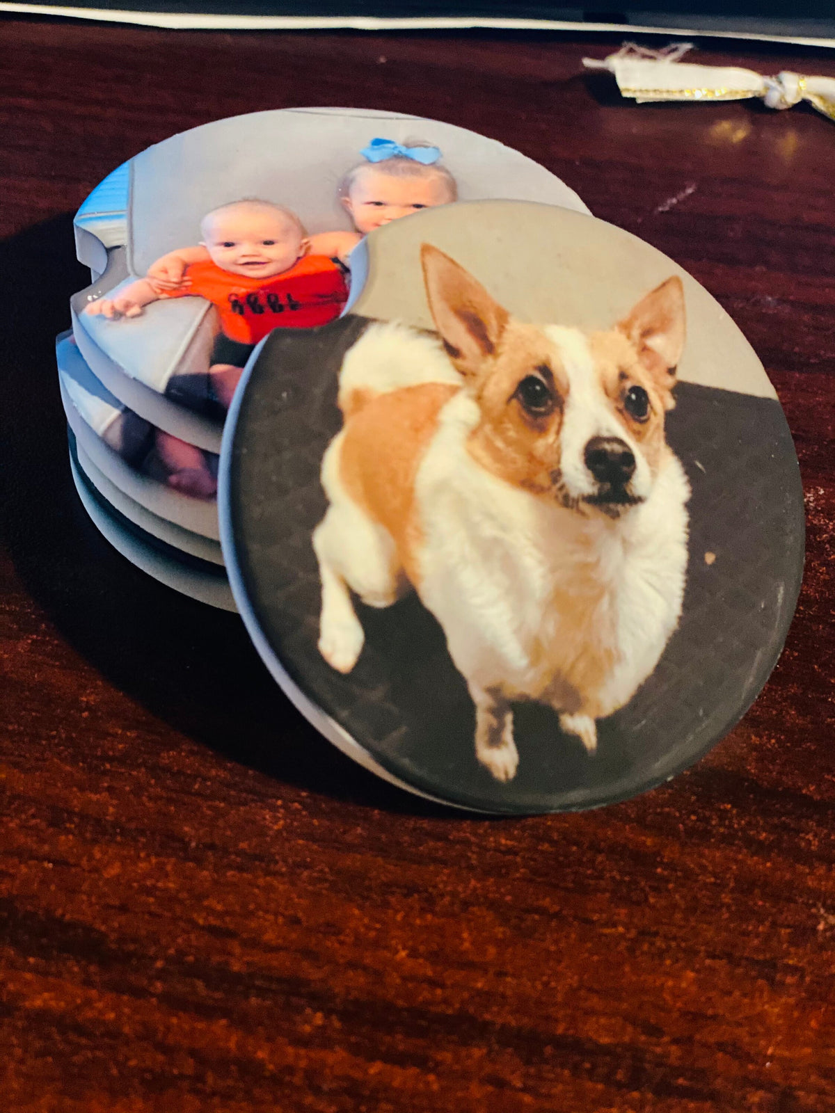 Personalized Car Coasters – Photo Gift, Set of 2