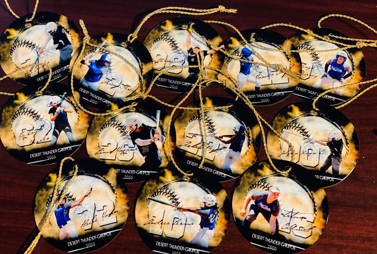 Personalized Softball Photo Ornament, Custom Senior Softball Gift, Senior Night Keepsake, Softball Player Christmas Ornament, Team Gift