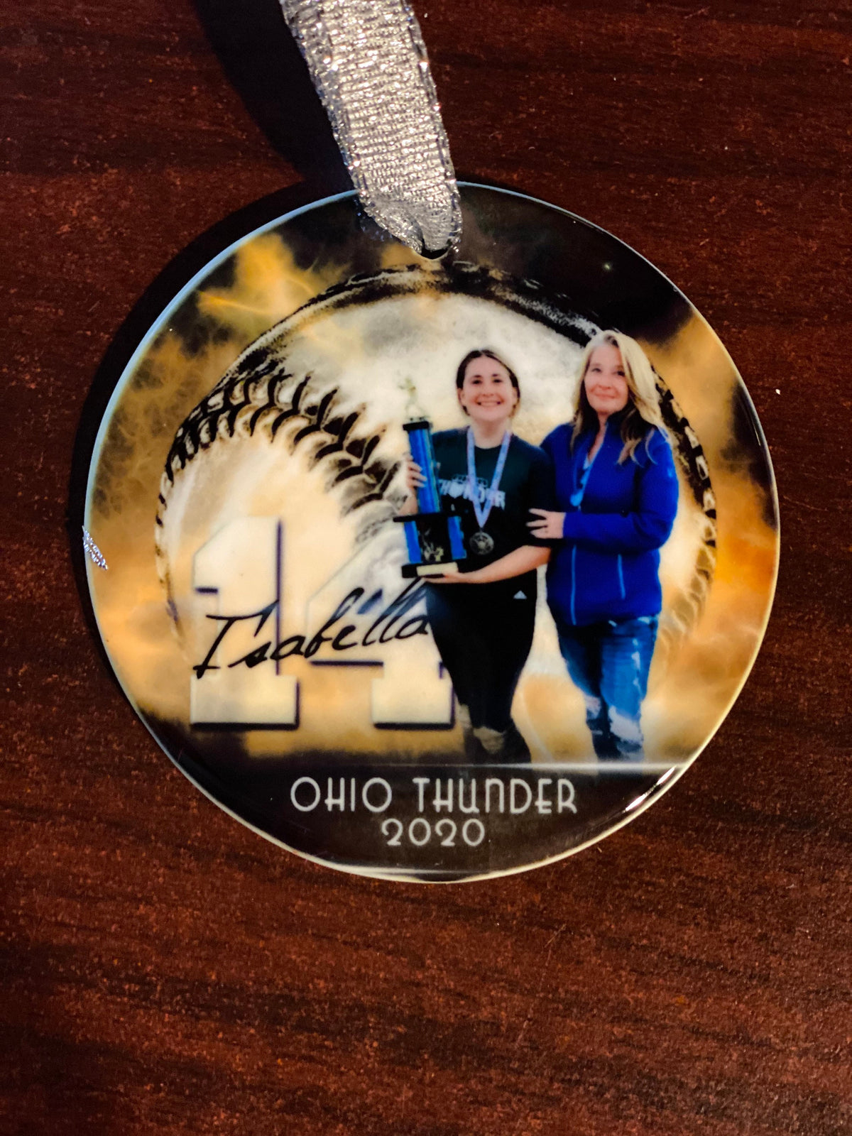 Personalized Softball Photo Ornament, Custom Senior Softball Gift, Senior Night Keepsake, Softball Player Christmas Ornament, Team Gift