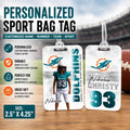 Personalized Sports Bag Tag, Custom Athlete Luggage Tag, Team Name & Number