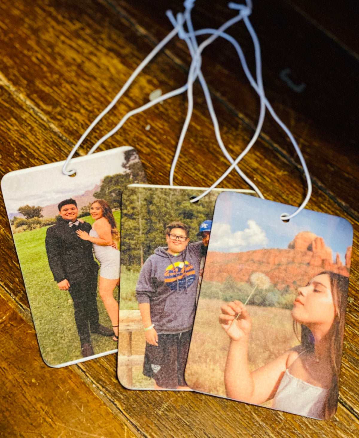 Custom Photo Car Air Freshener, Double Sided Picture