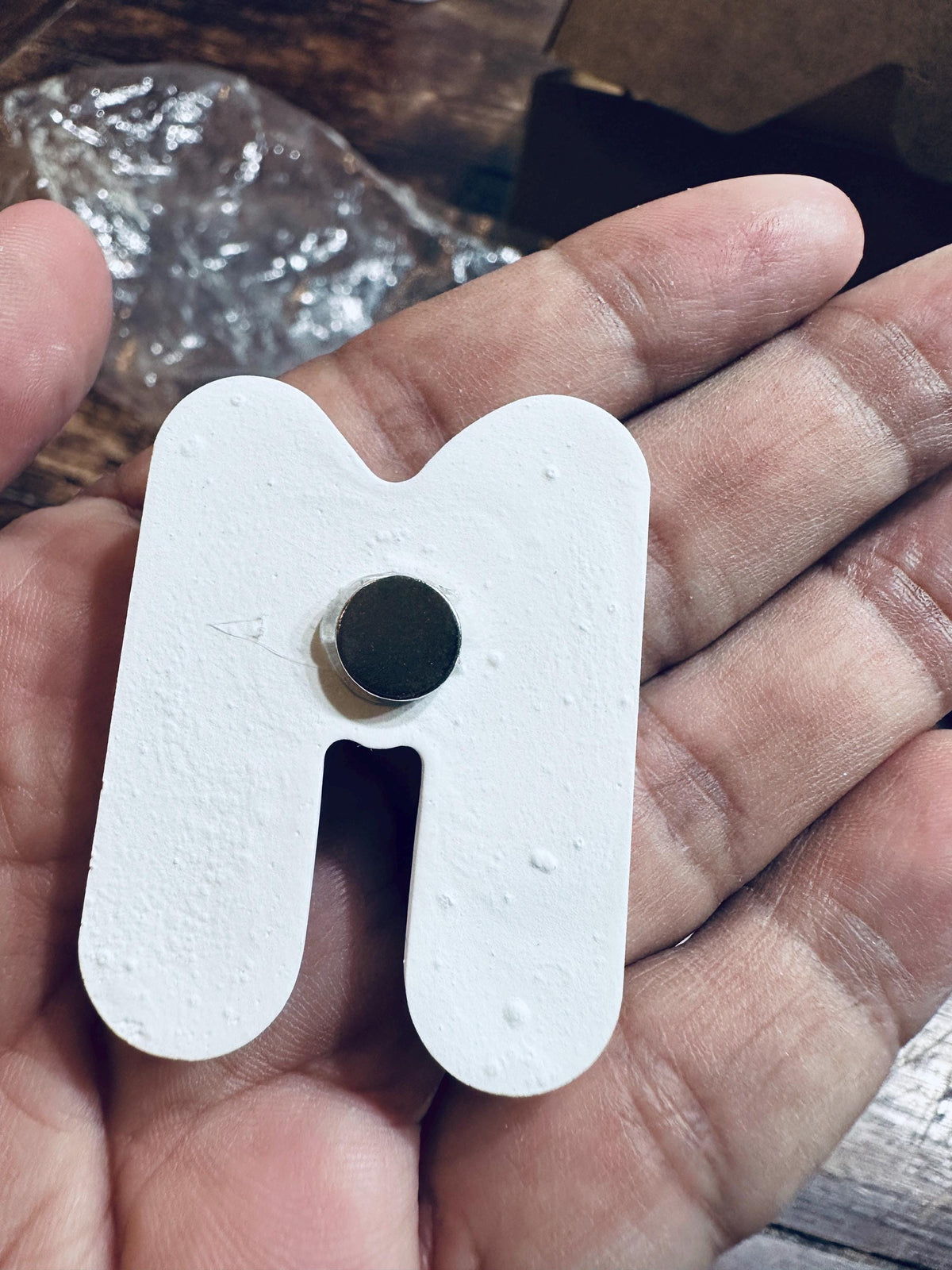Bubble Letter Fridge Magnets. Paint Your Own Letter Fridge Magnet Kit, DIY Ceramic Alphabet Magnet Craft