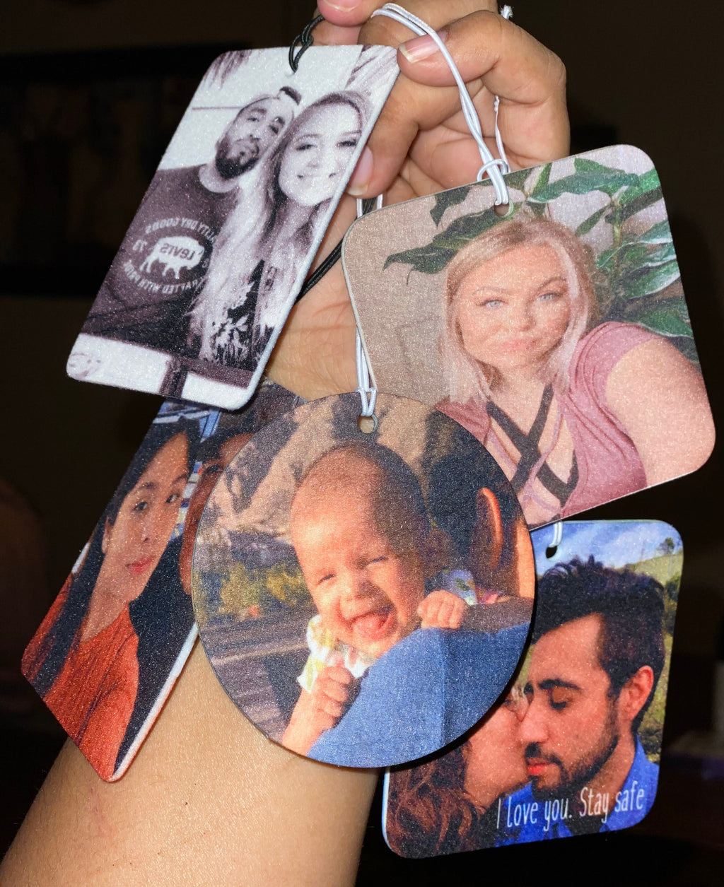 Custom Photo Car Air Freshener, Double Sided Picture