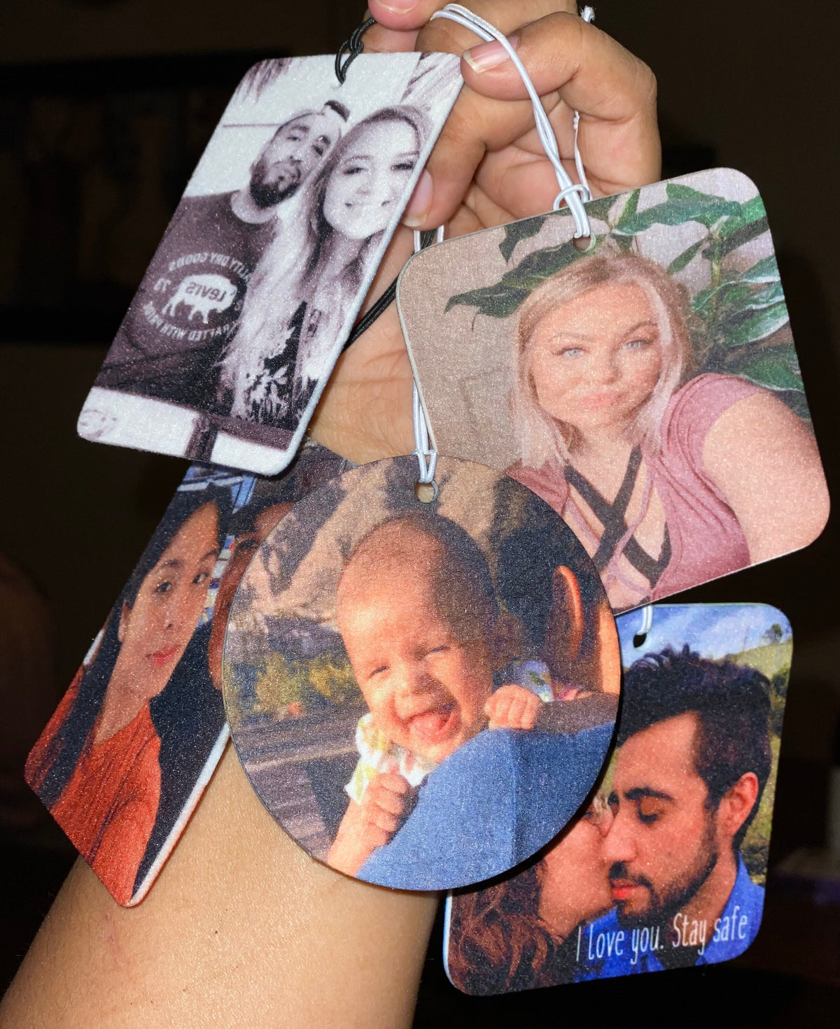 Custom Photo Car Air Freshener, Double Sided Picture