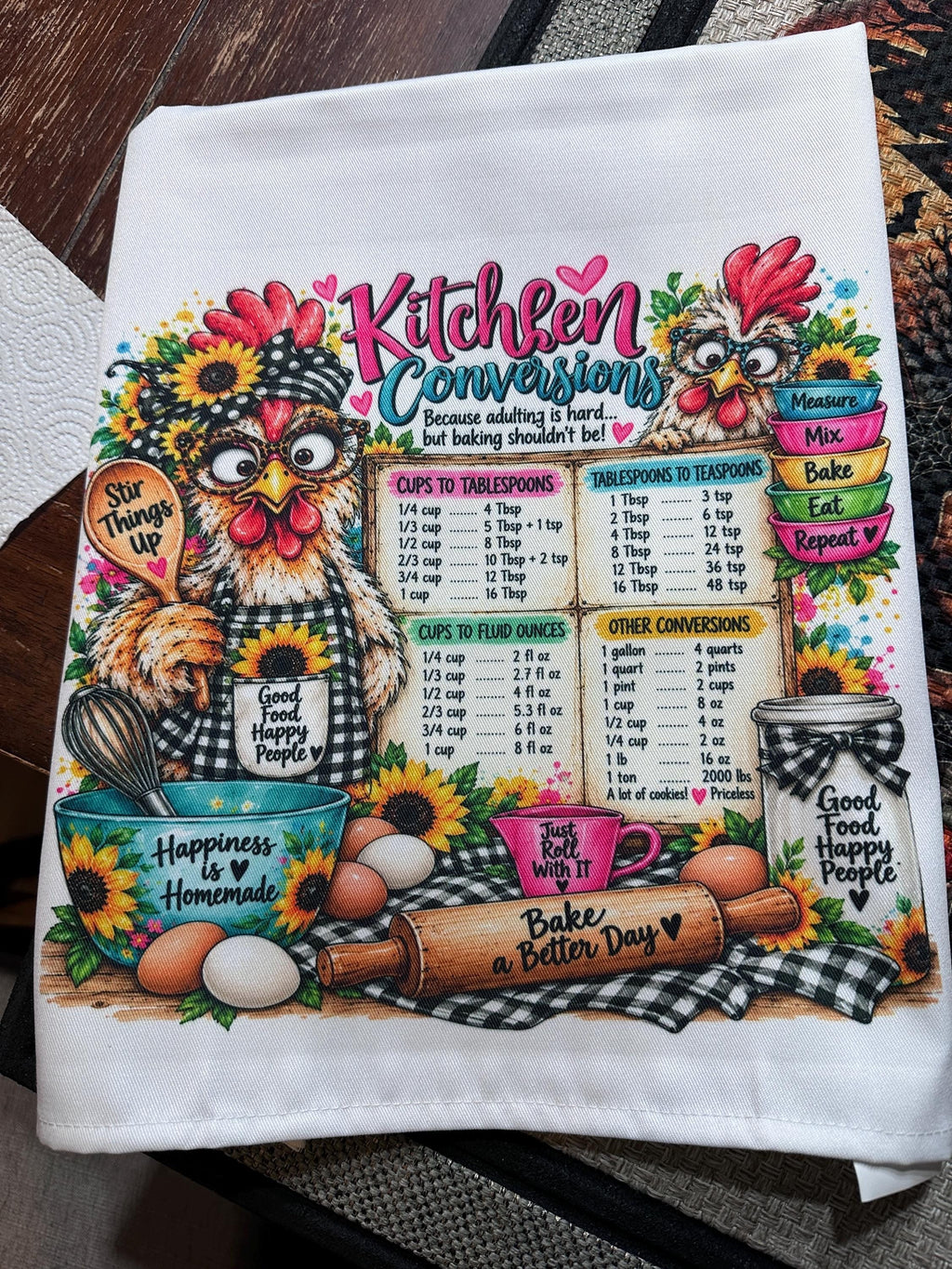Funny Kitchen Towel, Waffle Weave Kitchen Towel, Decorative Dish Towel, Farmhouse Kitchen Decor, Funny Gift, Multiple Designs