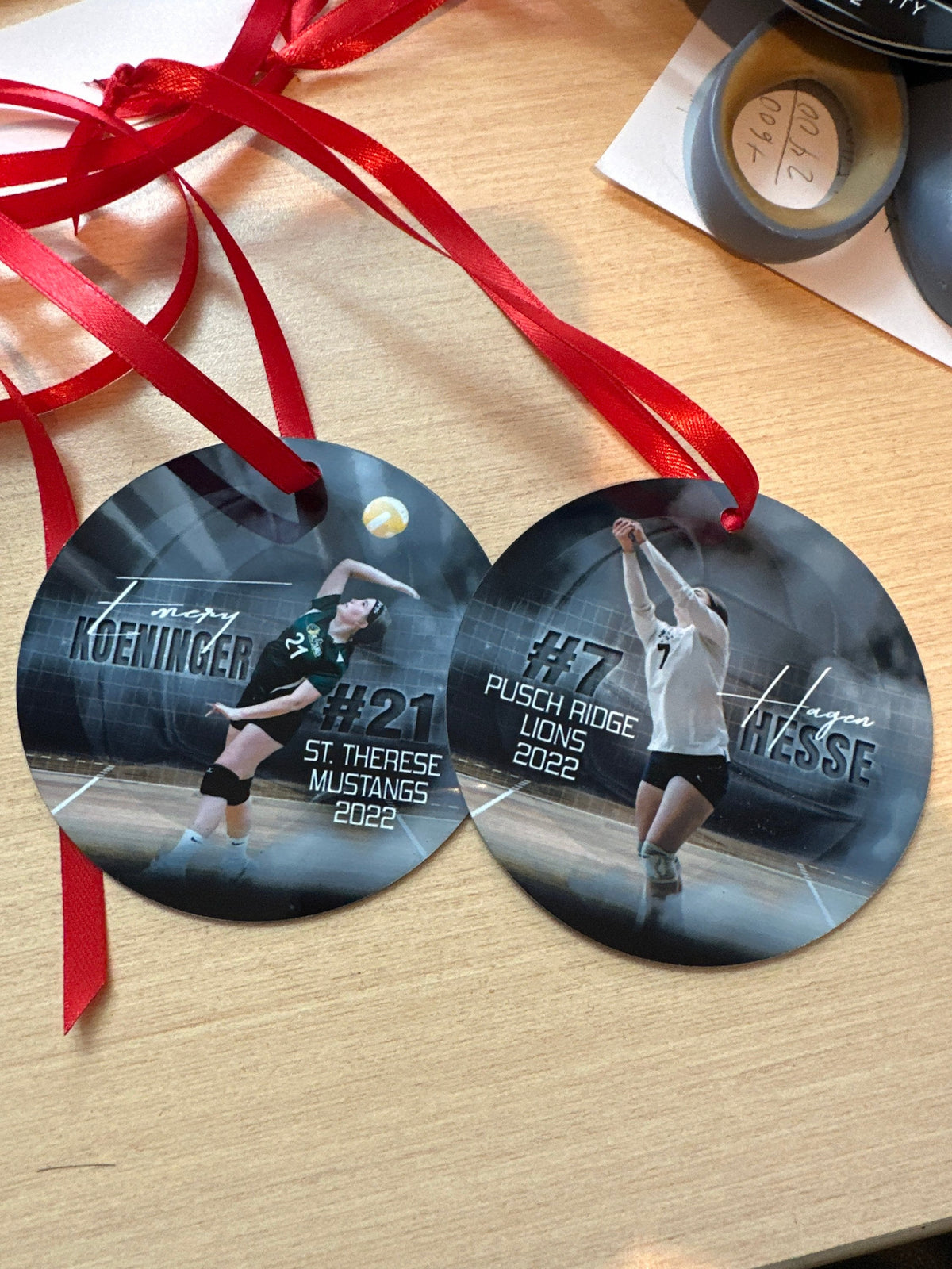 Personalized Volleyball Ornament, Team Player Gift