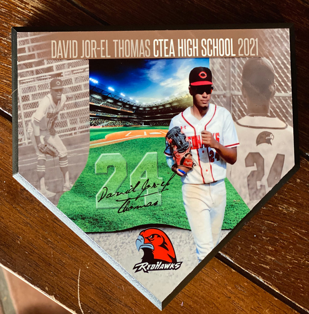 Personalized Softball/Baseball Home Plate Plaque, Custom Team Sports Award