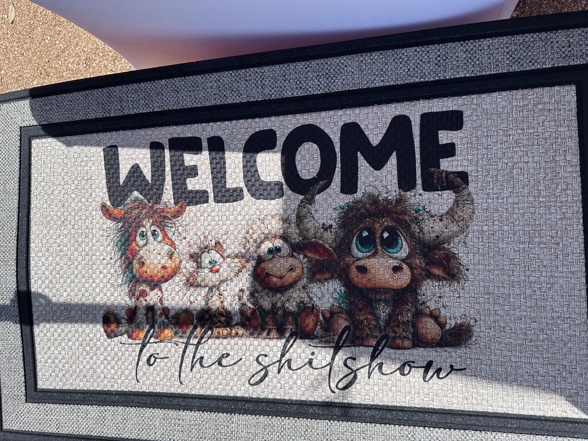 Funny Farm Animals Doormat, Farmhouse Welcome Mat, Farmhouse Decor