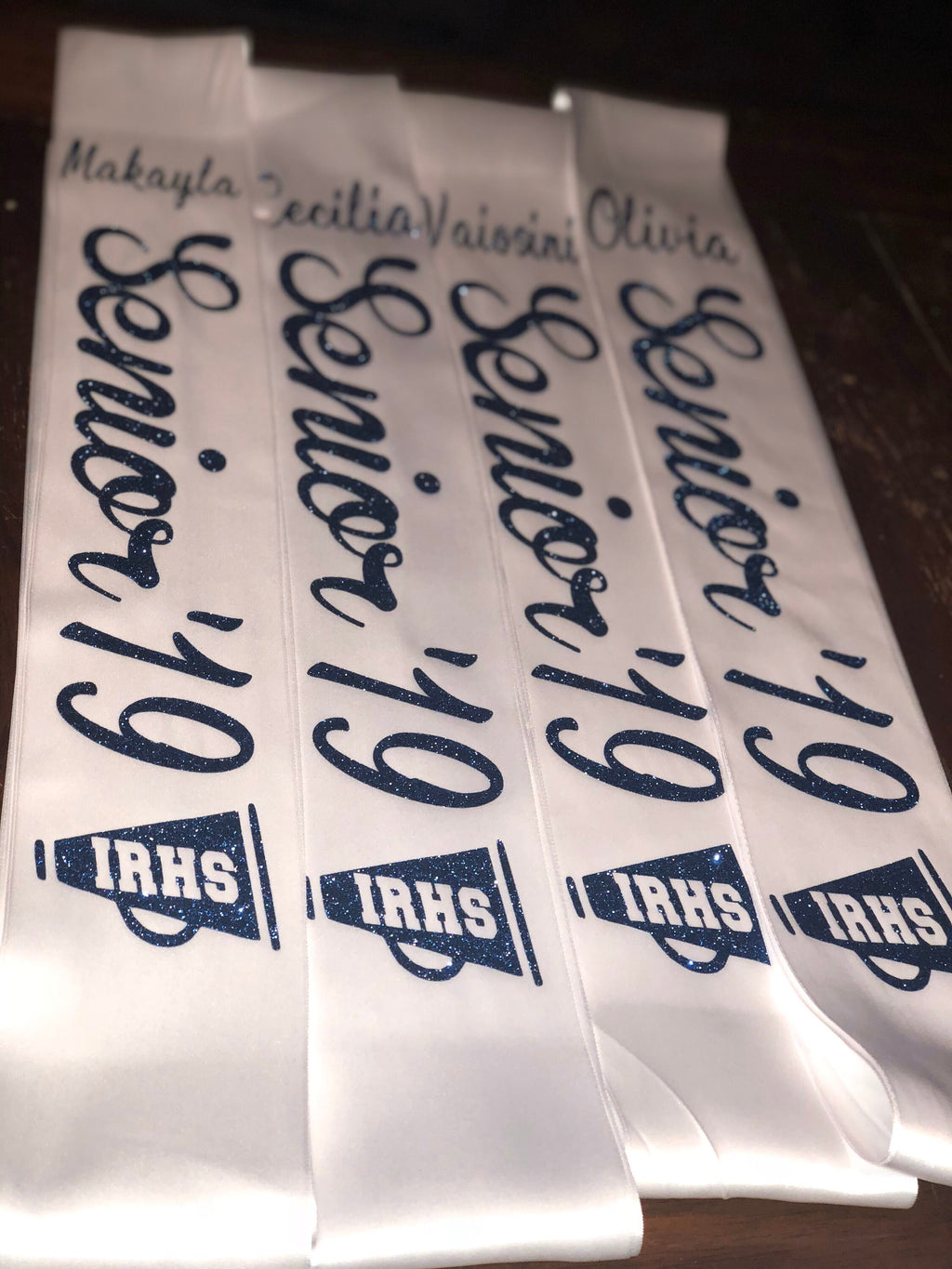Senior Sashes for any sport or occasion. Glitter sashes