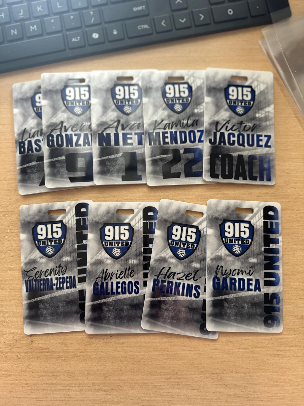 Personalized Sports Bag Tag, Custom Athlete Luggage Tag, Team Name & Number
