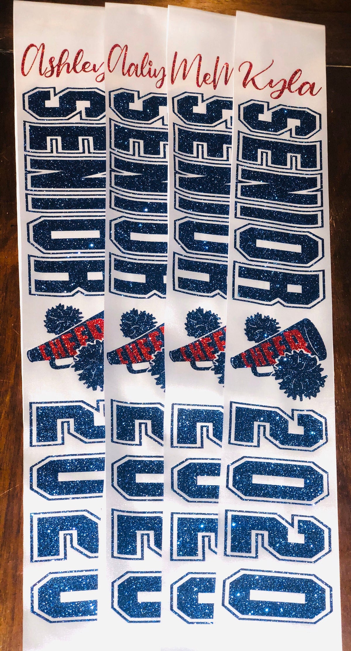 Customizable Glitter Senior Sash – Cheer, Sport, Graduation