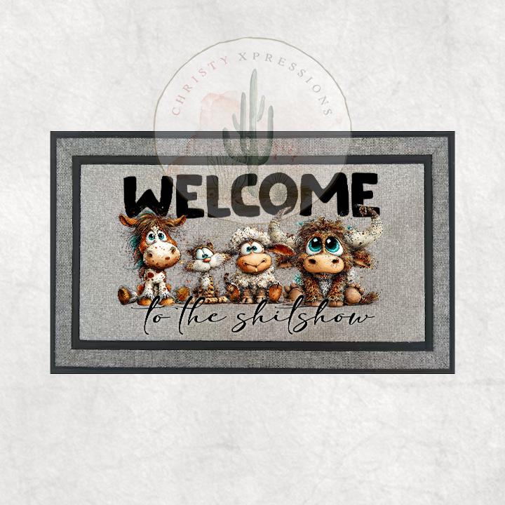Funny Farm Animals Doormat, Farmhouse Welcome Mat, Farmhouse Decor