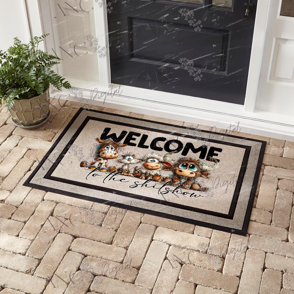 Welcome to the Shitshow PNG, Funny Farmhouse Sublimation Design, Cow Chicken Sheep Horse PNG