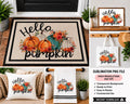 Hello Pumpkin  Door Mat Sublimation design, Front Door welcome mat, Sublimation Design. creates great welcome home gifts. PNG file