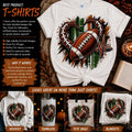 Football Heart PNG, Football Sublimation Design, Sports Mom Shirt PNG, Game Day Football Graphic, Instant Download