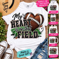 My Heart Is on That Field PNG, Football Sublimation Design, Game Day PNG, Football Mom Shirt Design, Sports PNG, Instant Download