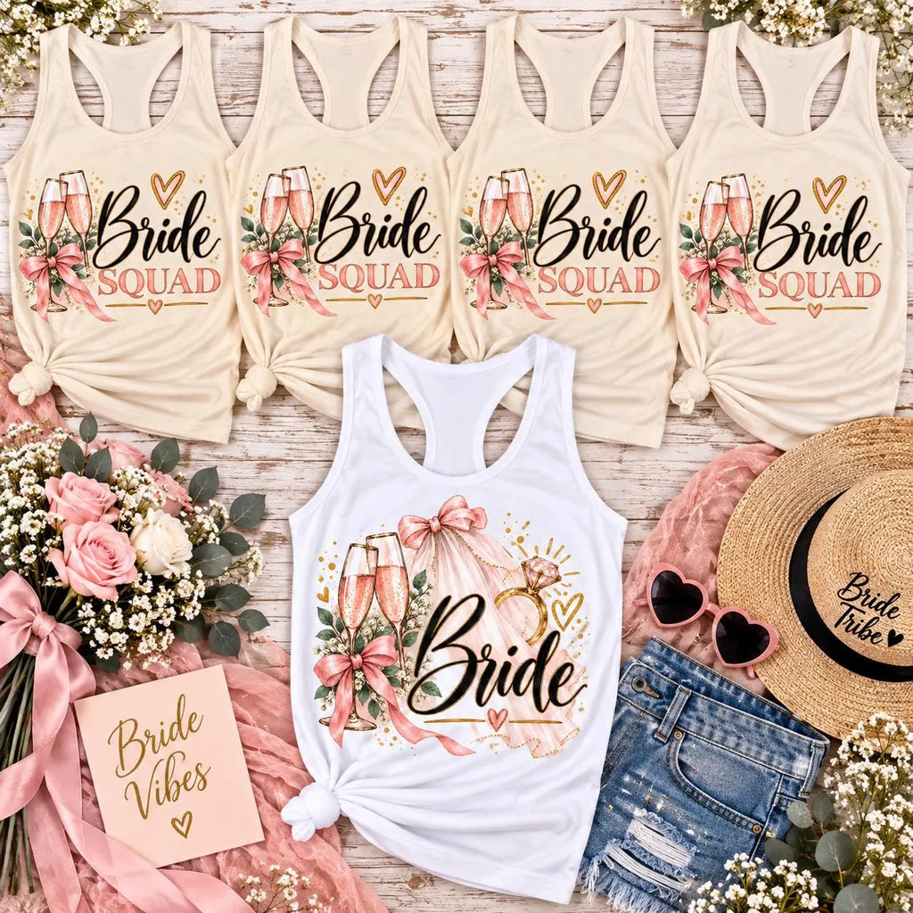 Bride Squad Sublimation PNG, Bride Shirt Design, Bridal Party PNG, Bride and Bridesmaid Shirts, Wedding Sublimation Design, Digital Download