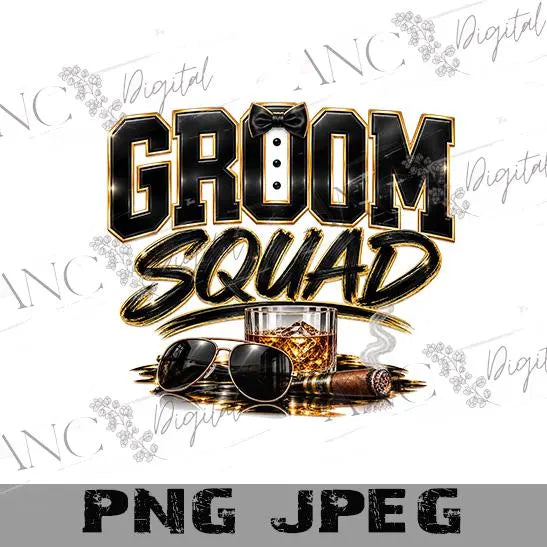 Groom Squad Sublimation Design PNG, Groom Shirt Design, Groomsmen Shirt PNG, Wedding Party Sublimation, Bachelor Party PNG, Groom Tuxedo