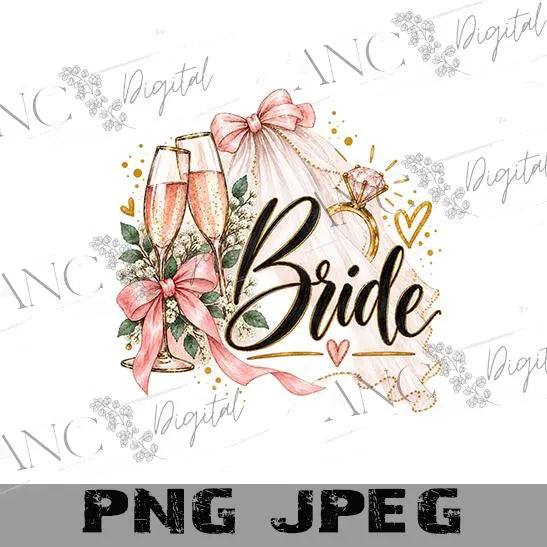 Bride Squad Sublimation PNG, Bride Shirt Design, Bridal Party PNG, Bride and Bridesmaid Shirts, Wedding Sublimation Design, Digital Download