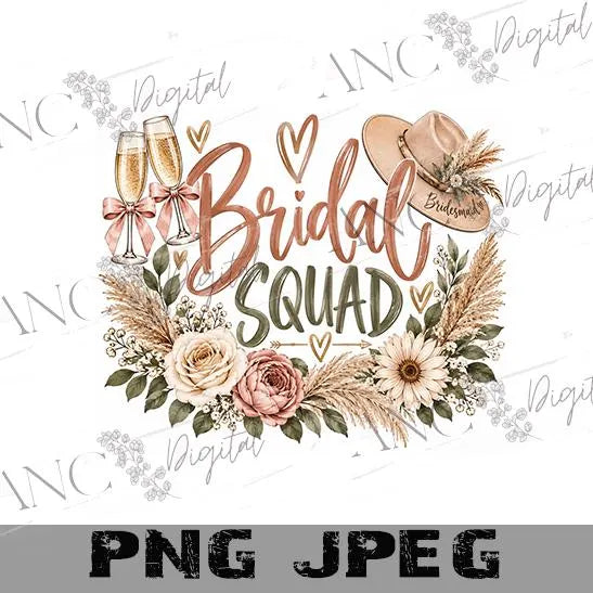 Bride Bridal Squad PNG Bundle, Boho Bride PNG, Bridal Party Sublimation Design, Bride Tribe PNG, Bachelorette Shirt Design, Wedding