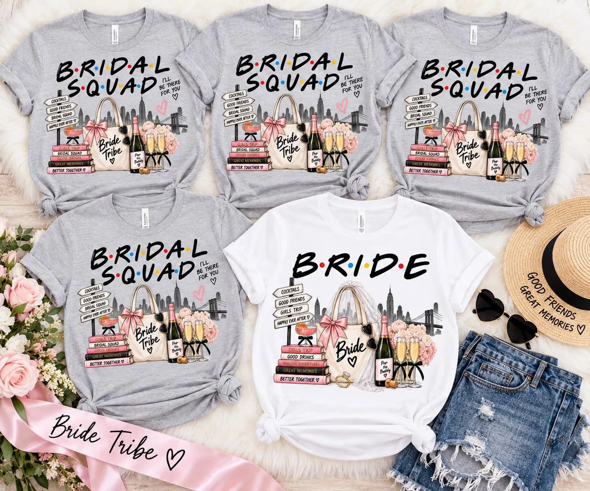 Bridal Squad PNG, Bride PNG, Bachelorette Party Shirt Design, Bride Tribe, Bridal Party Sublimation, Wedding Shirt, NYC Girls Trip