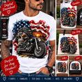 Patriotic Biker Sublimation PNG, Motorcycle Skull PNG, American Biker Shirt Design, Eagle Flag Motorcycle PNG, Grunge Rider Digital Download