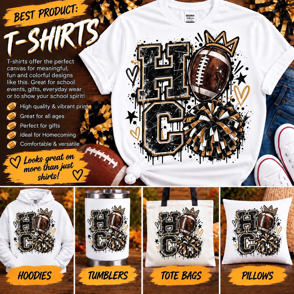 HOCO Football PNG, Homecoming Sublimation , Football Cheer PNG, Homecoming  Shirt Design, Homecoming Football , Game Day Download