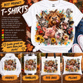 Funny Farm Animals Sublimation PNG, Crazy Farm Animal PNG, Highland Cow Pig Chicken Goat Duck Design, Farmhouse Shirt PNG, Digital Download