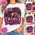 Football Breast Cancer Awareness PNG, Tackle Breast Cancer Sublimation Design, Pink Ribbon Football PNG, October Awareness Digital Download
