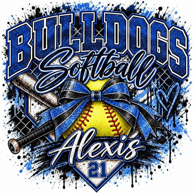 Custom Softball Digital Download, Personalized Team Shirt PNG, Softball Player Name Number Design, Customized Digital Download