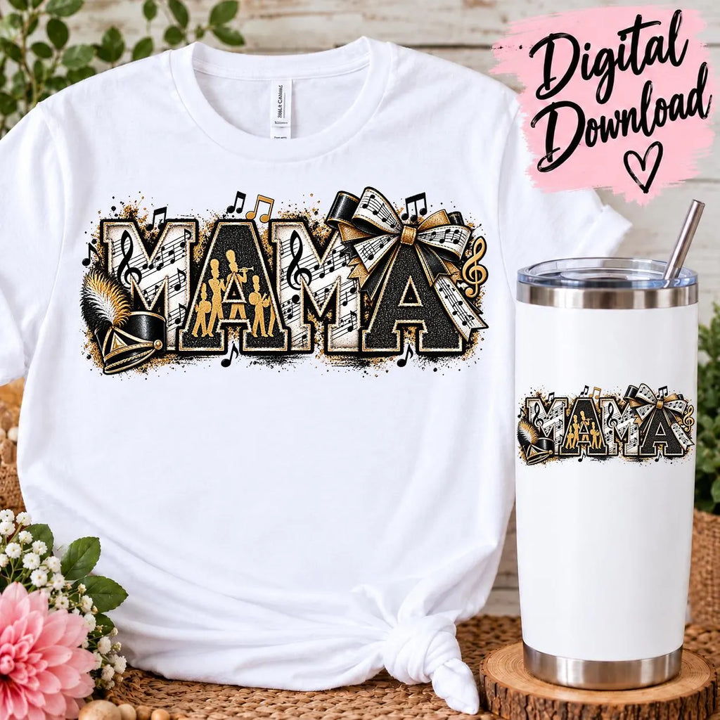 Marching Band MAMA PNG | Marching Band Mom Sublimation Design | Sports Mama | Marching Band Bow Design | Mom Shirt PNG | Digital Download