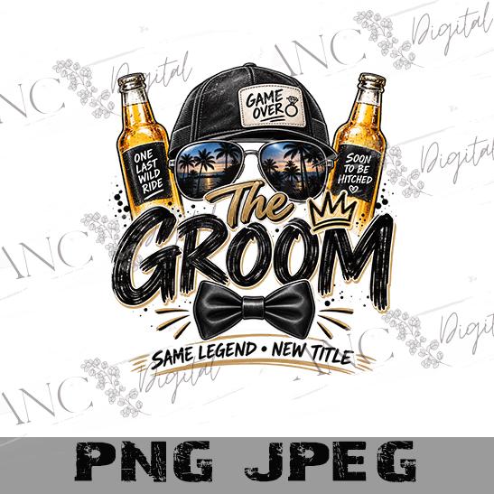 Groom & Groom Squad Sublimation PNG Bundle, Bachelor Party Shirt Design, Groom Shirt PNG, Groomsmen Digital Download, Wedding Party PNG