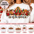 Mexican Christmas PNG, Es La Epoca Sublimation Design, Virgin of Guadalupe PNG, Tamales Churros Pan Dulce Holiday PNG
