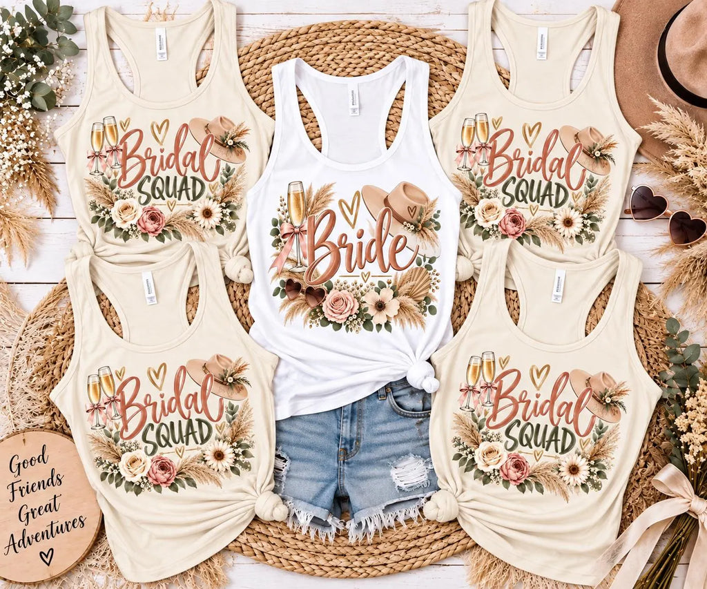 Bride Bridal Squad PNG Bundle, Boho Bride PNG, Bridal Party Sublimation Design, Bride Tribe PNG, Bachelorette Shirt Design, Wedding