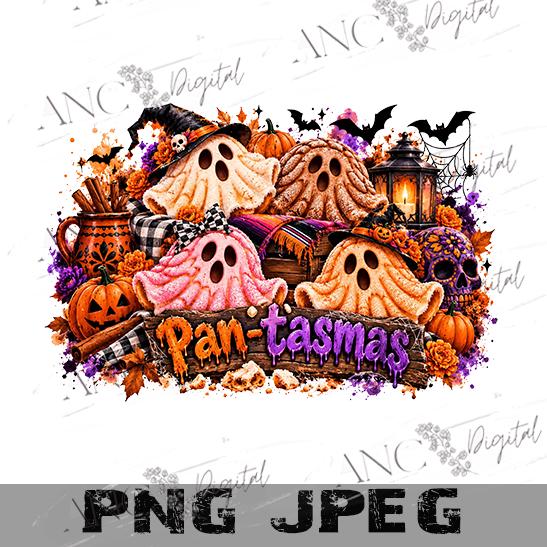 Pan-Tasmas PNG , Halloween Concha Ghost Sublimation, Pan Dulce Ghost PNG, Halloween Sleeve Designs, Mexican Halloween Digital Download