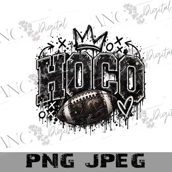 HOCO Football Png, Homecoming Png, Football Sublimation Design, Grunge HOCO Shirt PNG, Homecoming Shirt Design, Game Day Download