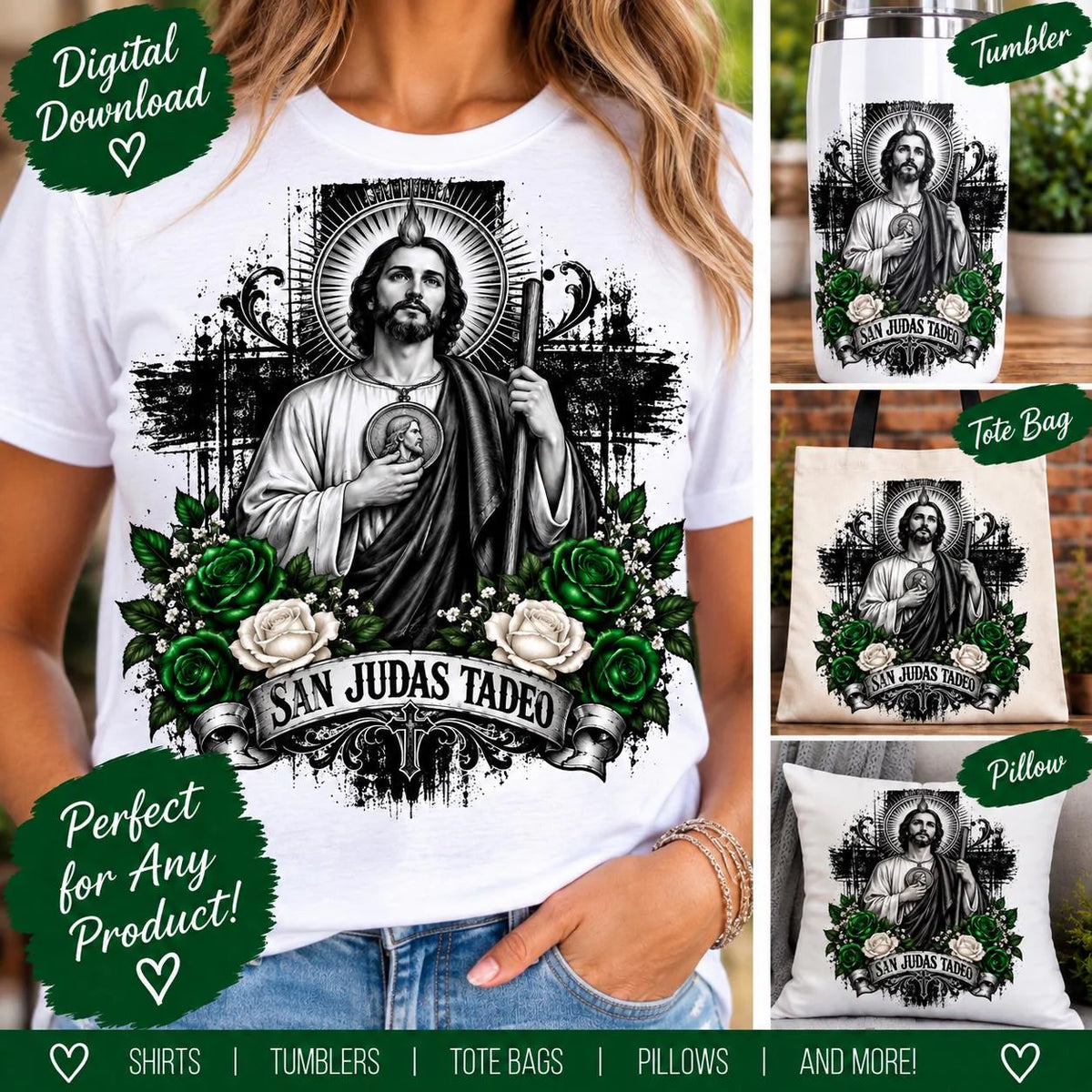 San Judas Tadeo PNG, San Judas Sublimation Design, Catholic PNG, Saint Jude PNG, Religious Shirt Design, Mexican Catholic Download