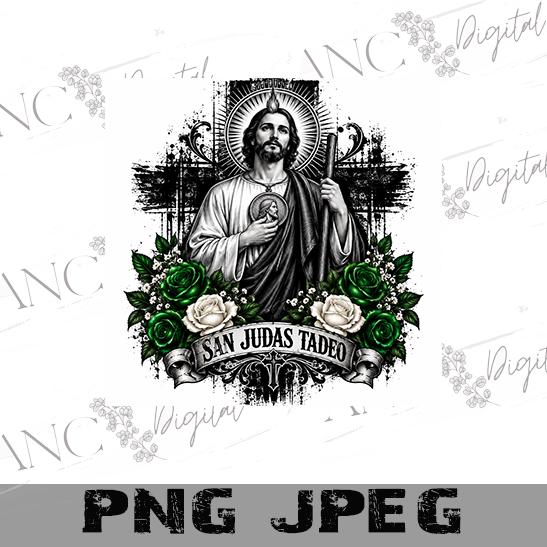 San Judas Tadeo PNG, San Judas Sublimation Design, Catholic PNG, Saint Jude PNG, Religious Shirt Design, Mexican Catholic Download