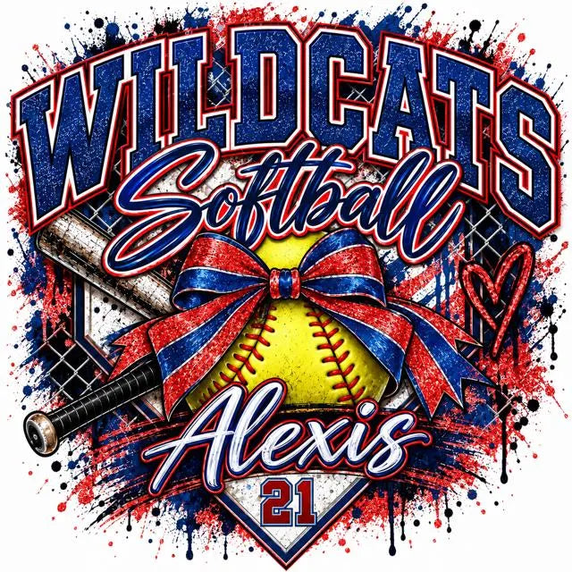 Custom Softball Digital Download, Personalized Team Shirt PNG, Softball Player Name Number Design, Customized Digital Download