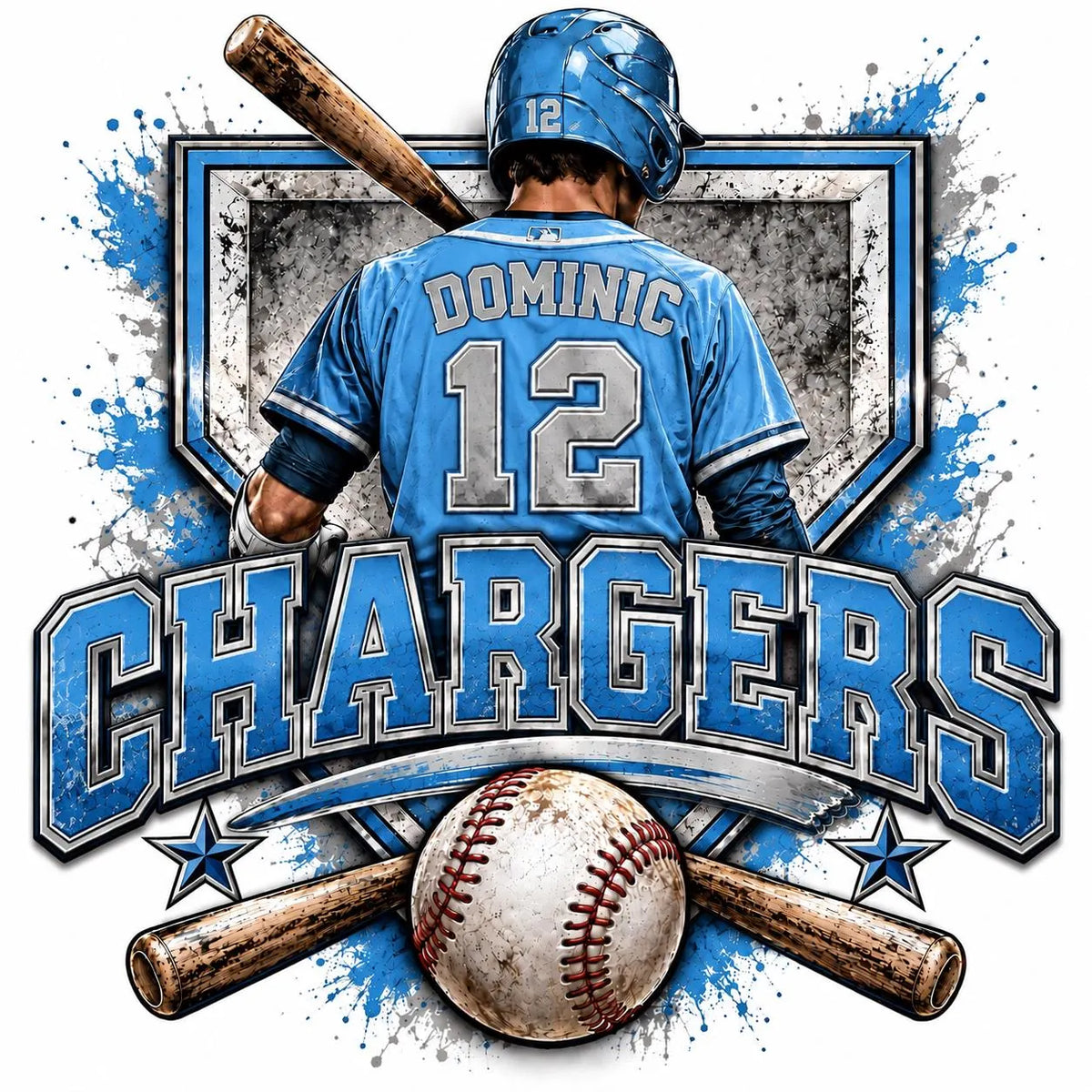 Custom Baseball Digital Design | Personalized Baseball PNG | Team Name Player Name Number | Baseball Sublimation Design