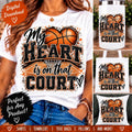 My Heart Is on That Court Basketball PNG | Basketball Mom Sublimation Design | Basketball Heart PNG | Game Day Digital Download | Sports Mom